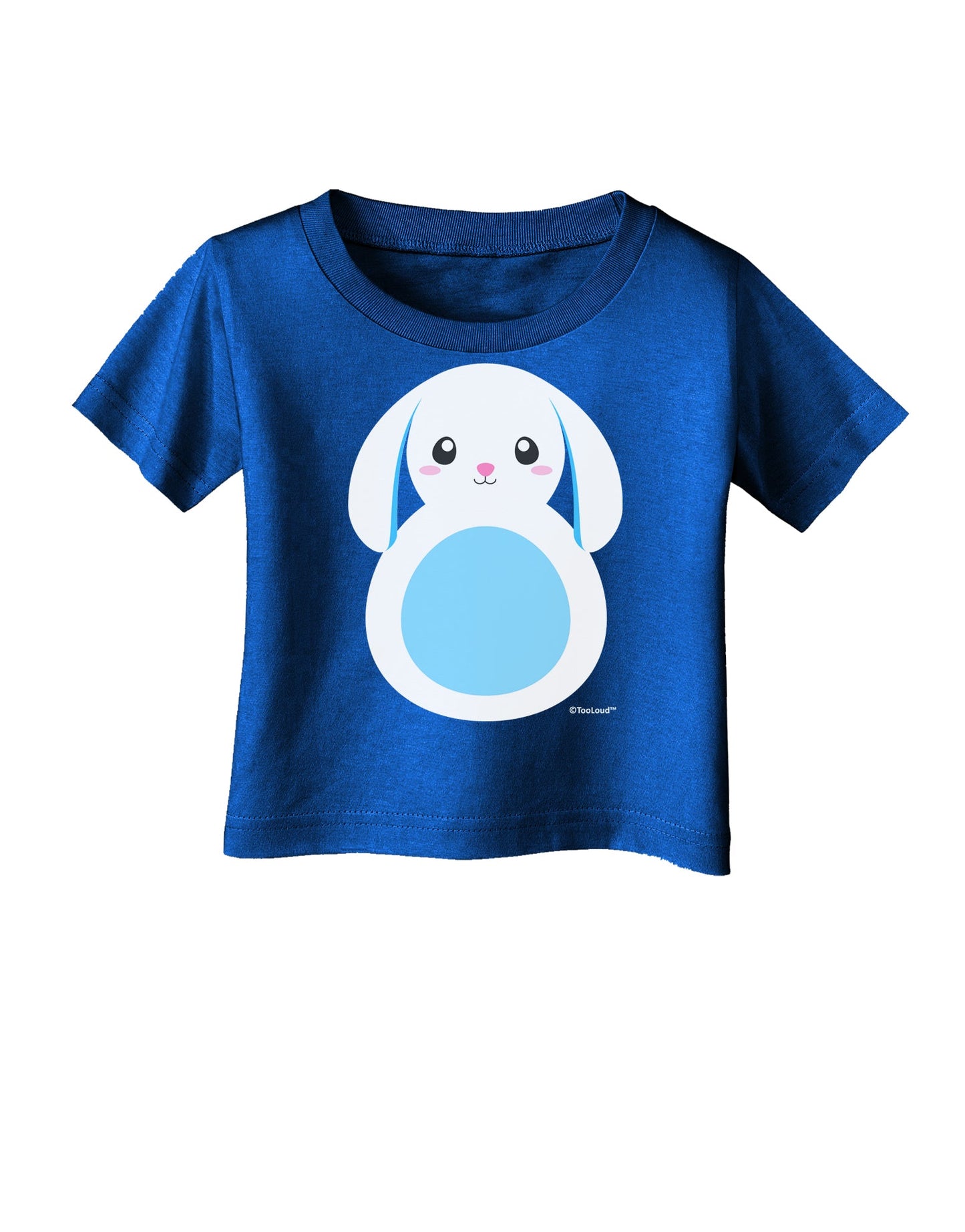 Cute Bunny with Floppy Ears - Blue Infant T-Shirt Dark by TooLoud-Infant T-Shirt-TooLoud-Royal-Blue-06-Months-Davson Sales