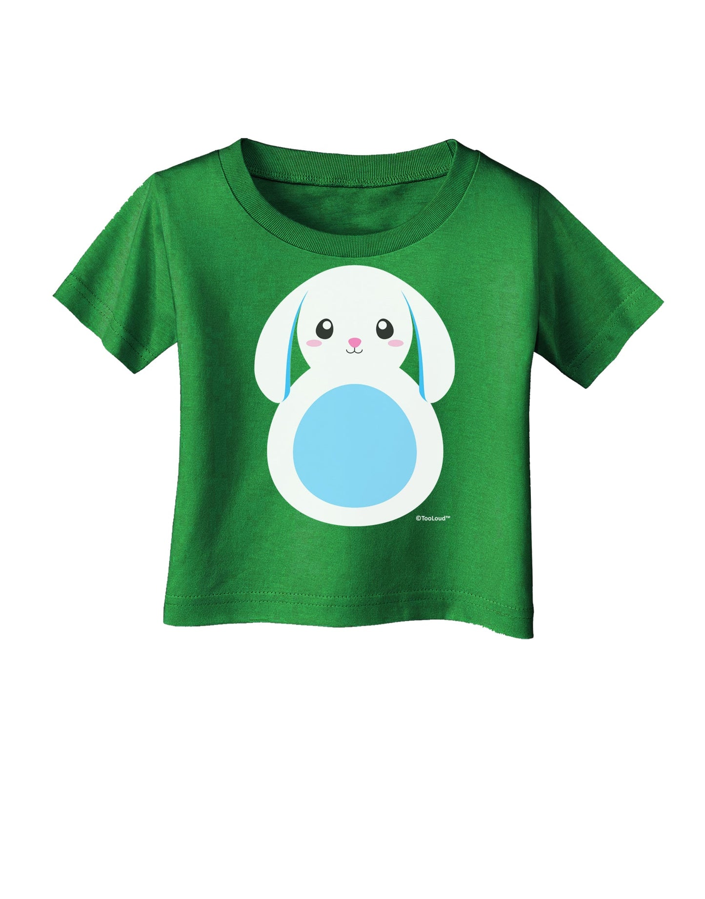 Cute Bunny with Floppy Ears - Blue Infant T-Shirt Dark by TooLoud-Infant T-Shirt-TooLoud-Clover-Green-06-Months-Davson Sales