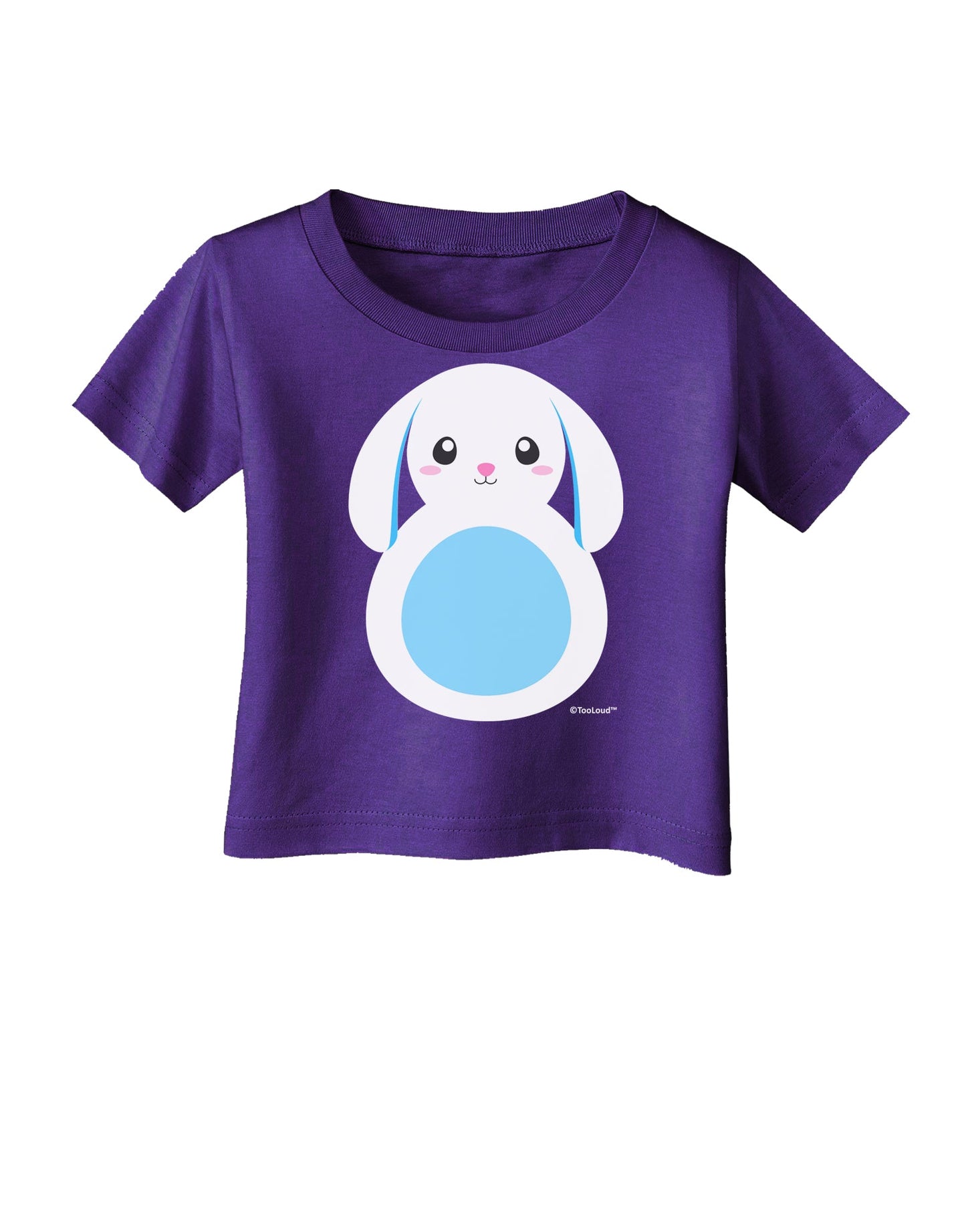 Cute Bunny with Floppy Ears - Blue Infant T-Shirt Dark by TooLoud-Infant T-Shirt-TooLoud-Purple-06-Months-Davson Sales