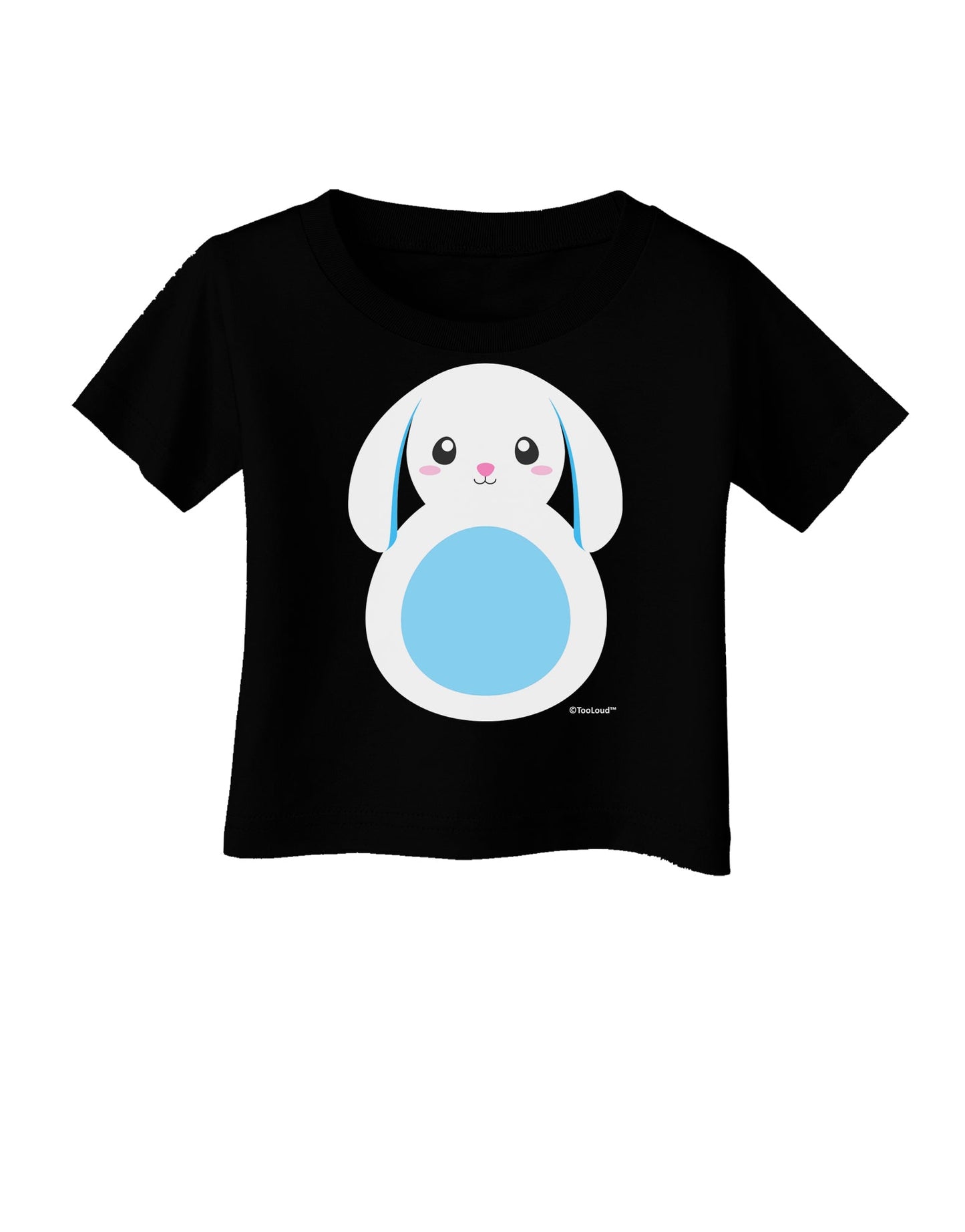 Cute Bunny with Floppy Ears - Blue Infant T-Shirt Dark by TooLoud-Infant T-Shirt-TooLoud-Black-06-Months-Davson Sales