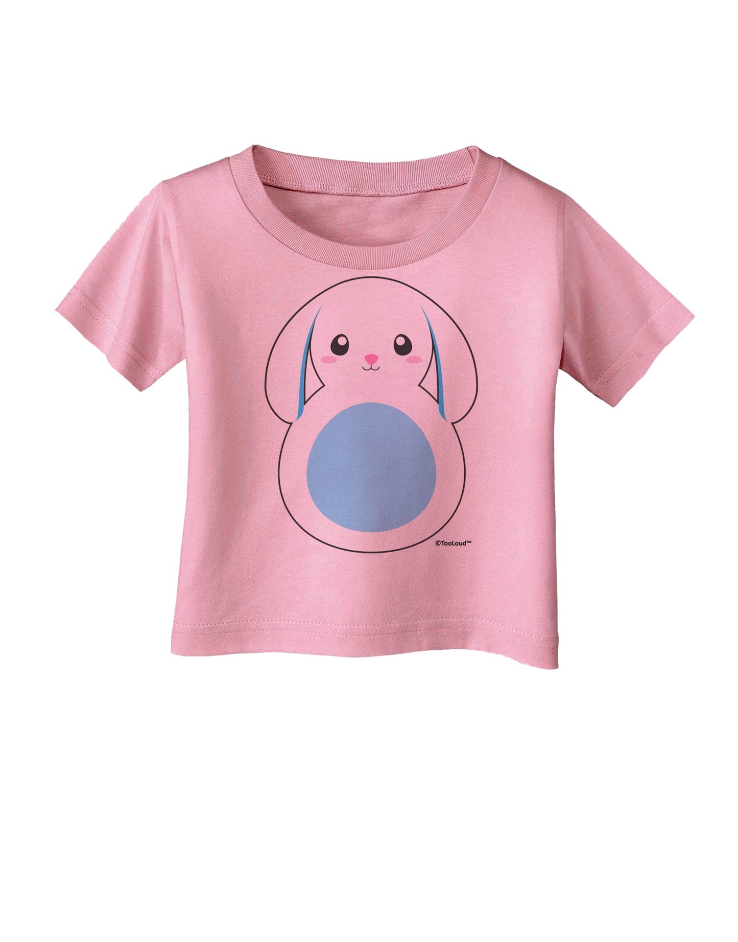 Cute Bunny with Floppy Ears - Blue Infant T-Shirt by TooLoud-Infant T-Shirt-TooLoud-Candy-Pink-06-Months-Davson Sales