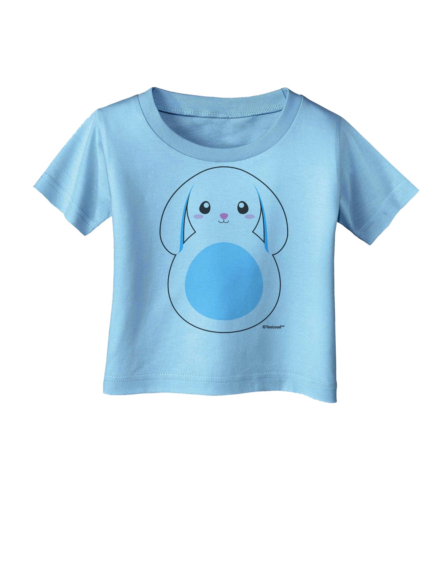 Cute Bunny with Floppy Ears - Blue Infant T-Shirt by TooLoud-Infant T-Shirt-TooLoud-Aquatic-Blue-06-Months-Davson Sales
