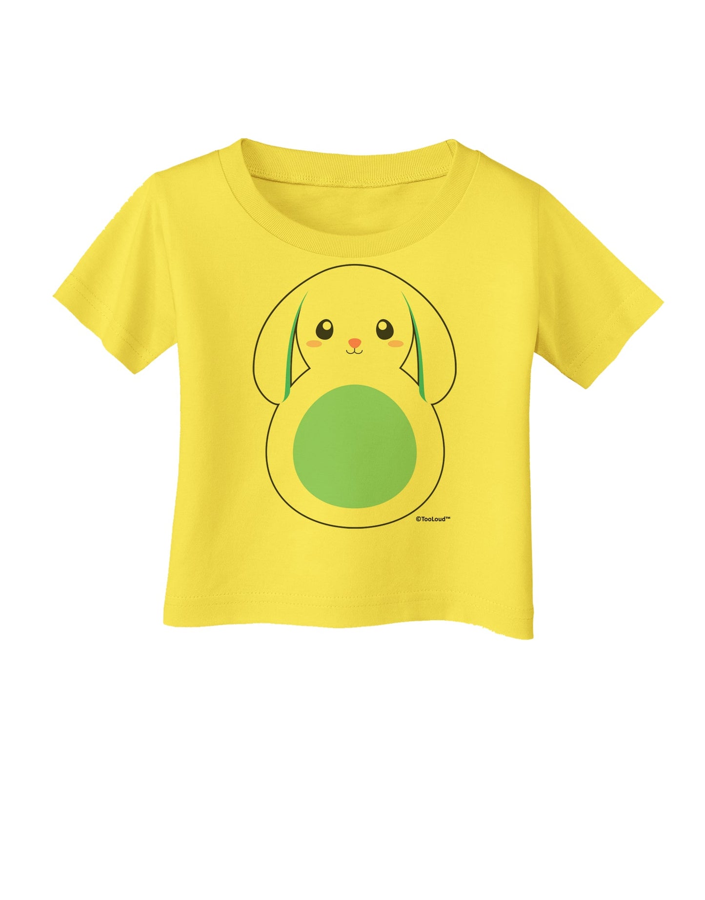 Cute Bunny with Floppy Ears - Blue Infant T-Shirt by TooLoud-Infant T-Shirt-TooLoud-Yellow-06-Months-Davson Sales