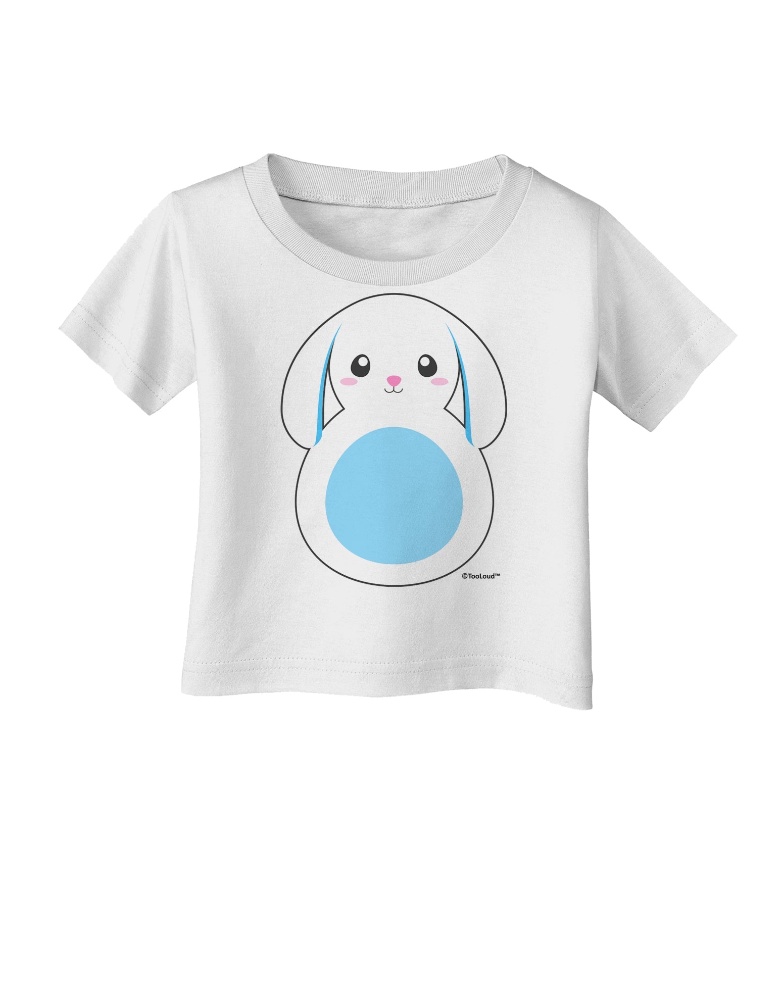Cute Bunny with Floppy Ears - Blue Infant T-Shirt by TooLoud-Infant T-Shirt-TooLoud-White-06-Months-Davson Sales
