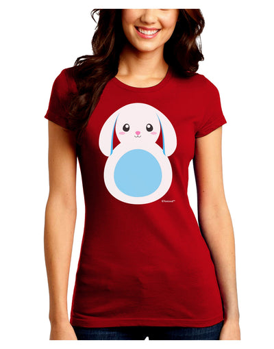 Cute Bunny with Floppy Ears - Blue Juniors Crew Dark T-Shirt by TooLoud-T-Shirts Juniors Tops-TooLoud-Red-Juniors Fitted Small-Davson Sales