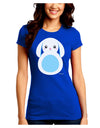 Cute Bunny with Floppy Ears - Blue Juniors Crew Dark T-Shirt by TooLoud-T-Shirts Juniors Tops-TooLoud-Royal-Blue-Juniors Fitted Small-Davson Sales