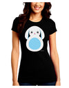 Cute Bunny with Floppy Ears - Blue Juniors Crew Dark T-Shirt by TooLoud-T-Shirts Juniors Tops-TooLoud-Black-Juniors Fitted Small-Davson Sales