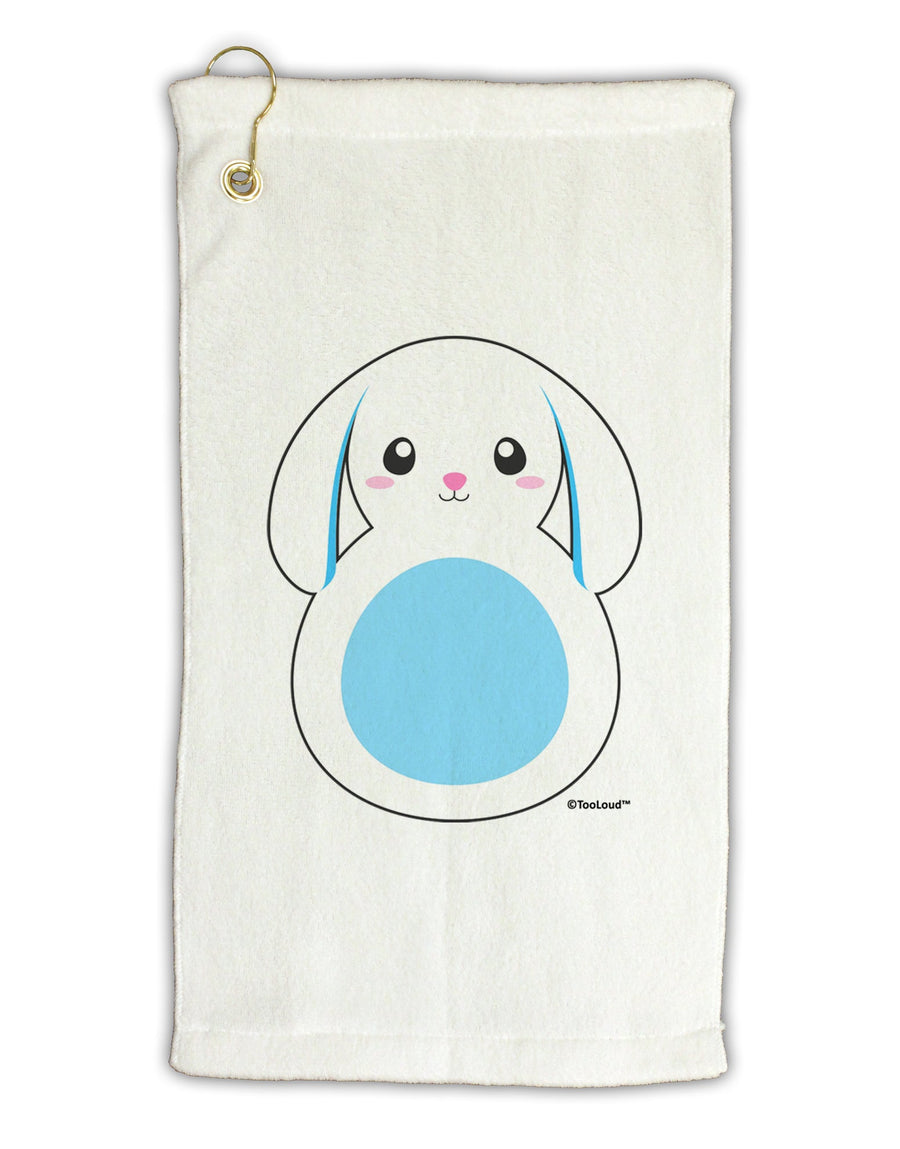 Cute Bunny with Floppy Ears - Blue Micro Terry Gromet Golf Towel 16 x 25 inch by TooLoud-Golf Towel-TooLoud-White-Davson Sales