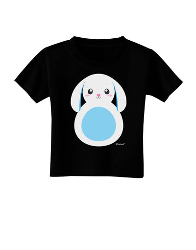 Cute Bunny with Floppy Ears - Blue Toddler T-Shirt Dark by TooLoud-Toddler T-Shirt-TooLoud-Black-2T-Davson Sales