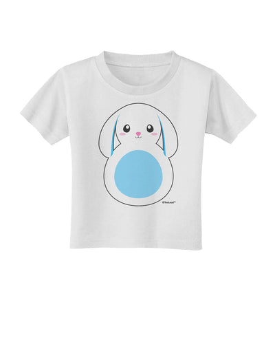 Cute Bunny with Floppy Ears - Blue Toddler T-Shirt by TooLoud-Toddler T-Shirt-TooLoud-White-2T-Davson Sales