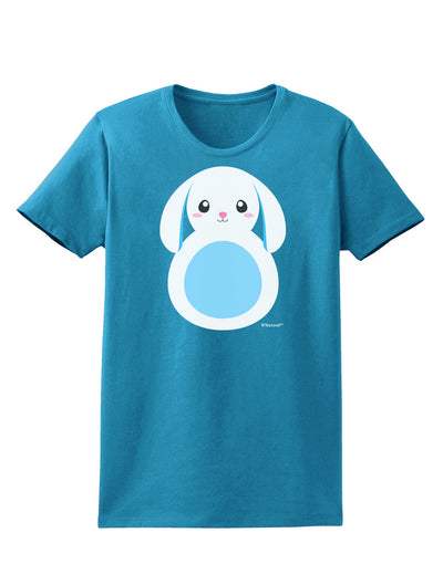 Cute Bunny with Floppy Ears - Blue Womens Dark T-Shirt by TooLoud-Womens T-Shirt-TooLoud-Turquoise-X-Small-Davson Sales