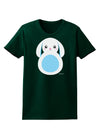 Cute Bunny with Floppy Ears - Blue Womens Dark T-Shirt by TooLoud-Womens T-Shirt-TooLoud-Forest-Green-Small-Davson Sales