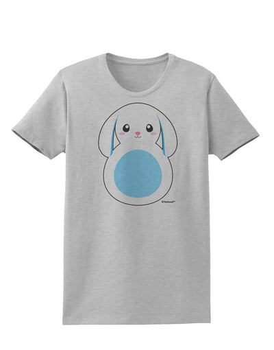 Cute Bunny with Floppy Ears - Blue Womens T-Shirt by TooLoud-Womens T-Shirt-TooLoud-AshGray-X-Small-Davson Sales