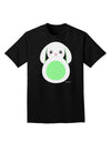 Cute Bunny with Floppy Ears - Green Adult Dark T-Shirt by TooLoud-Mens T-Shirt-TooLoud-Black-Small-Davson Sales