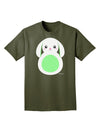 Cute Bunny with Floppy Ears - Green Adult Dark T-Shirt by TooLoud-Mens T-Shirt-TooLoud-Military-Green-Small-Davson Sales