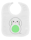 Cute Bunny with Floppy Ears - Green Baby Bib by TooLoud