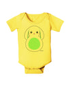 Cute Bunny with Floppy Ears - Green Baby Romper Bodysuit by TooLoud-Baby Romper-TooLoud-Yellow-06-Months-Davson Sales