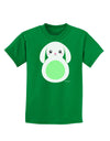 Cute Bunny with Floppy Ears - Green Childrens Dark T-Shirt by TooLoud-Childrens T-Shirt-TooLoud-Kelly-Green-X-Small-Davson Sales