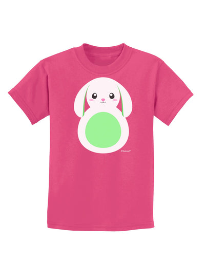 Cute Bunny with Floppy Ears - Green Childrens Dark T-Shirt by TooLoud-Childrens T-Shirt-TooLoud-Sangria-X-Small-Davson Sales