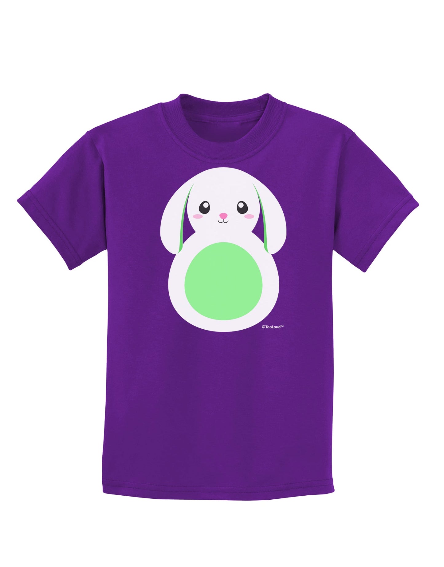 Cute Bunny with Floppy Ears - Green Childrens Dark T-Shirt by TooLoud-Childrens T-Shirt-TooLoud-Purple-X-Small-Davson Sales