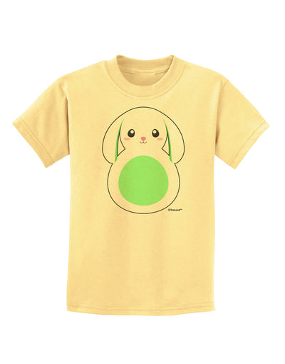 Cute Bunny with Floppy Ears - Green Childrens T-Shirt by TooLoud-Childrens T-Shirt-TooLoud-Daffodil-Yellow-X-Small-Davson Sales