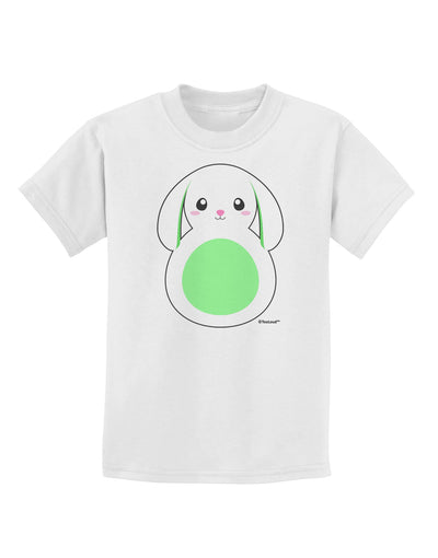 Cute Bunny with Floppy Ears - Green Childrens T-Shirt by TooLoud-Childrens T-Shirt-TooLoud-White-X-Small-Davson Sales