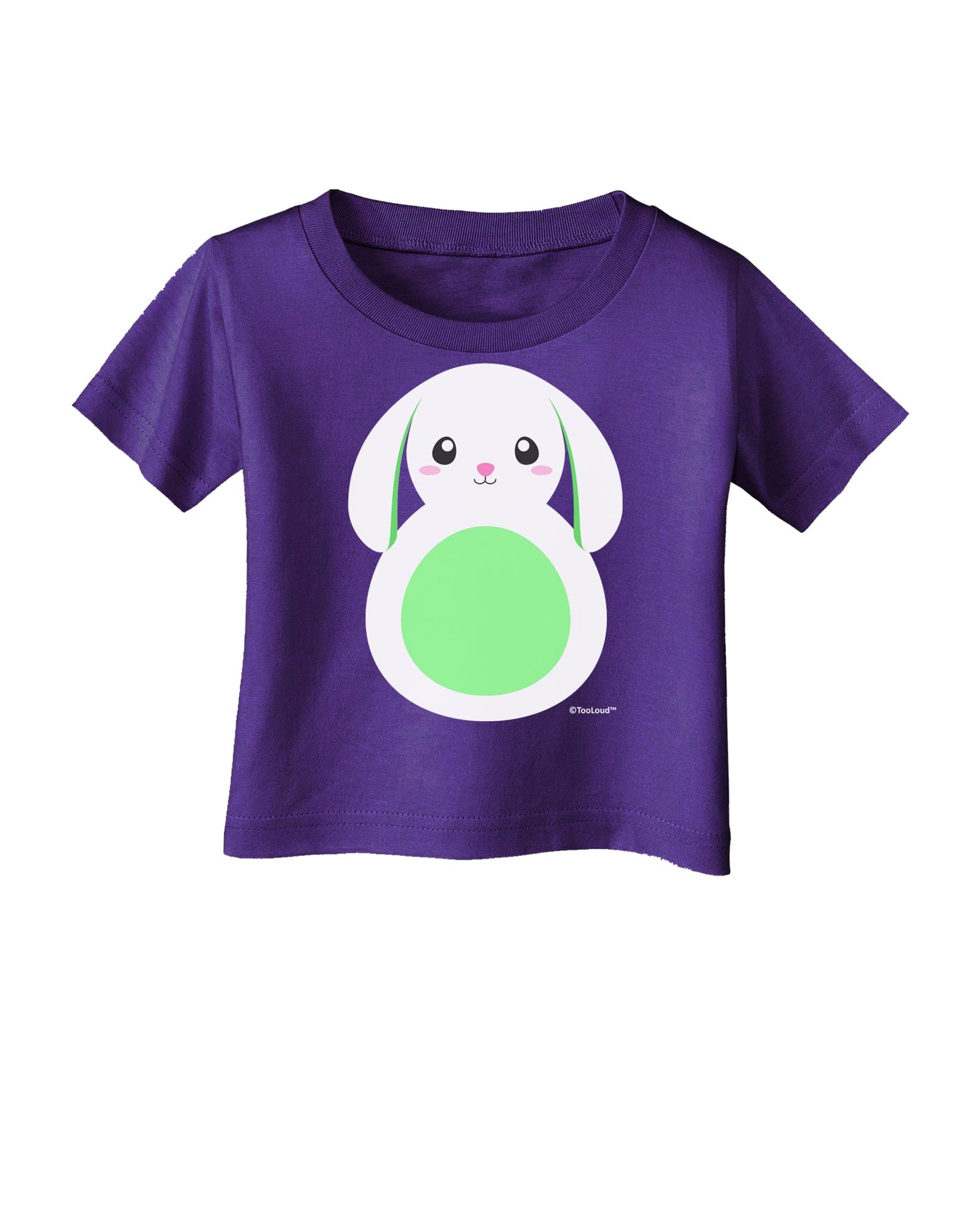 Cute Bunny with Floppy Ears - Green Infant T-Shirt Dark by TooLoud-Infant T-Shirt-TooLoud-Purple-06-Months-Davson Sales