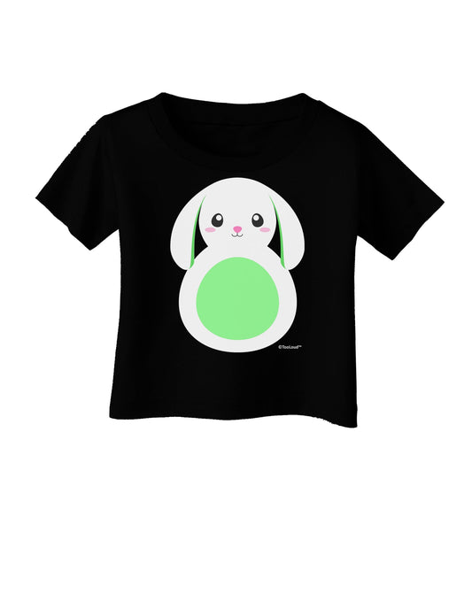 Cute Bunny with Floppy Ears - Green Infant T-Shirt Dark by TooLoud-Infant T-Shirt-TooLoud-Black-06-Months-Davson Sales