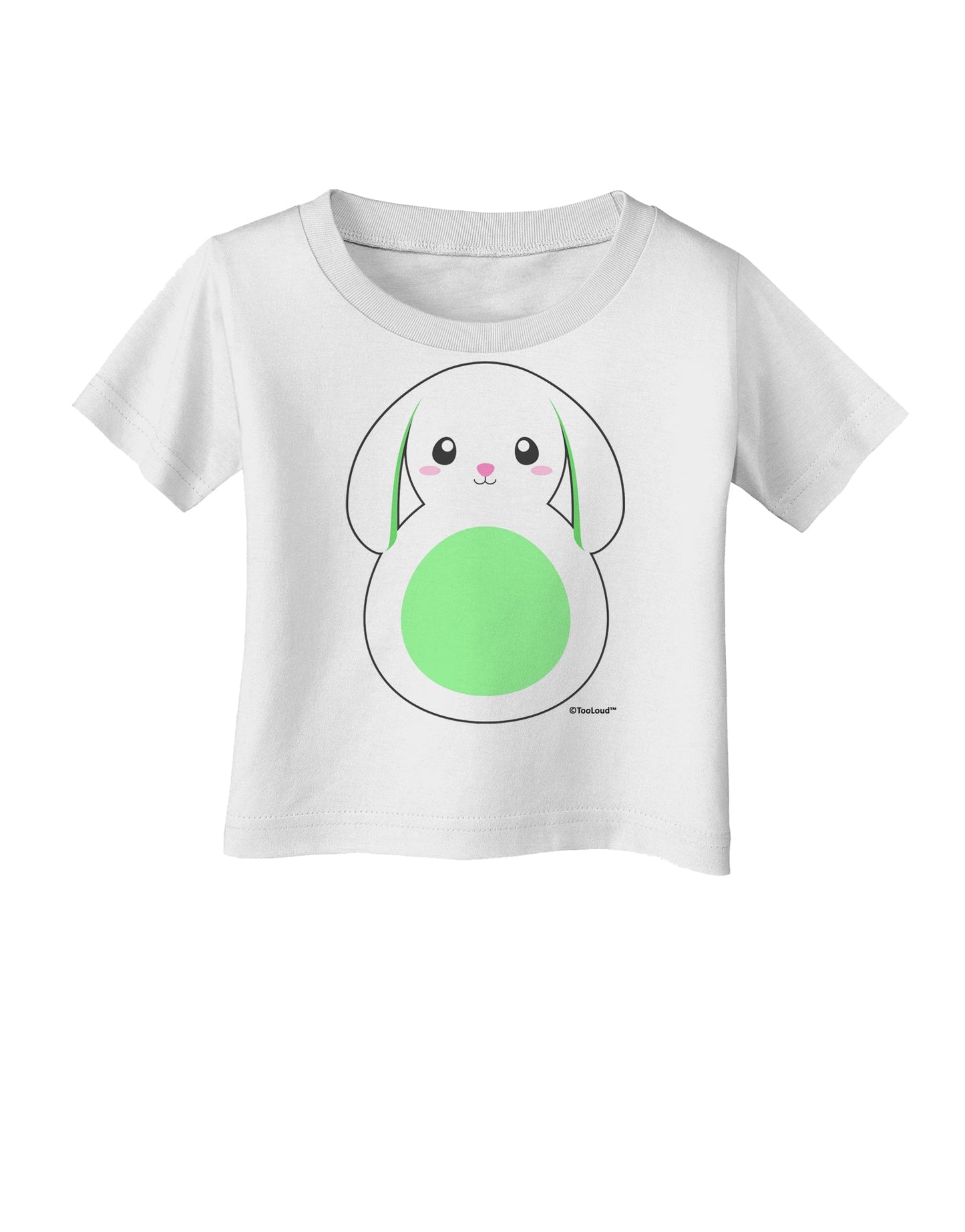 Cute Bunny with Floppy Ears - Green Infant T-Shirt by TooLoud-Infant T-Shirt-TooLoud-White-06-Months-Davson Sales