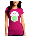 Cute Bunny with Floppy Ears - Green Juniors Crew Dark T-Shirt by TooLoud-T-Shirts Juniors Tops-TooLoud-Hot-Pink-Juniors Fitted Small-Davson Sales