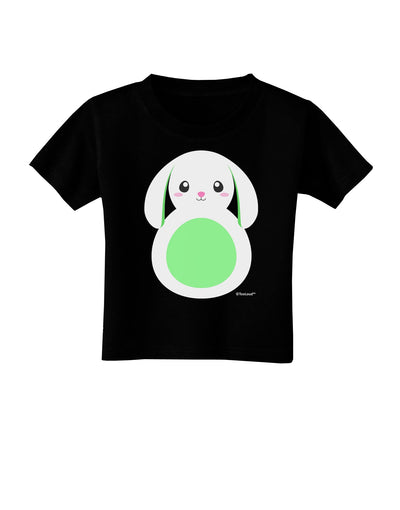 Cute Bunny with Floppy Ears - Green Toddler T-Shirt Dark by TooLoud-Toddler T-Shirt-TooLoud-Black-2T-Davson Sales