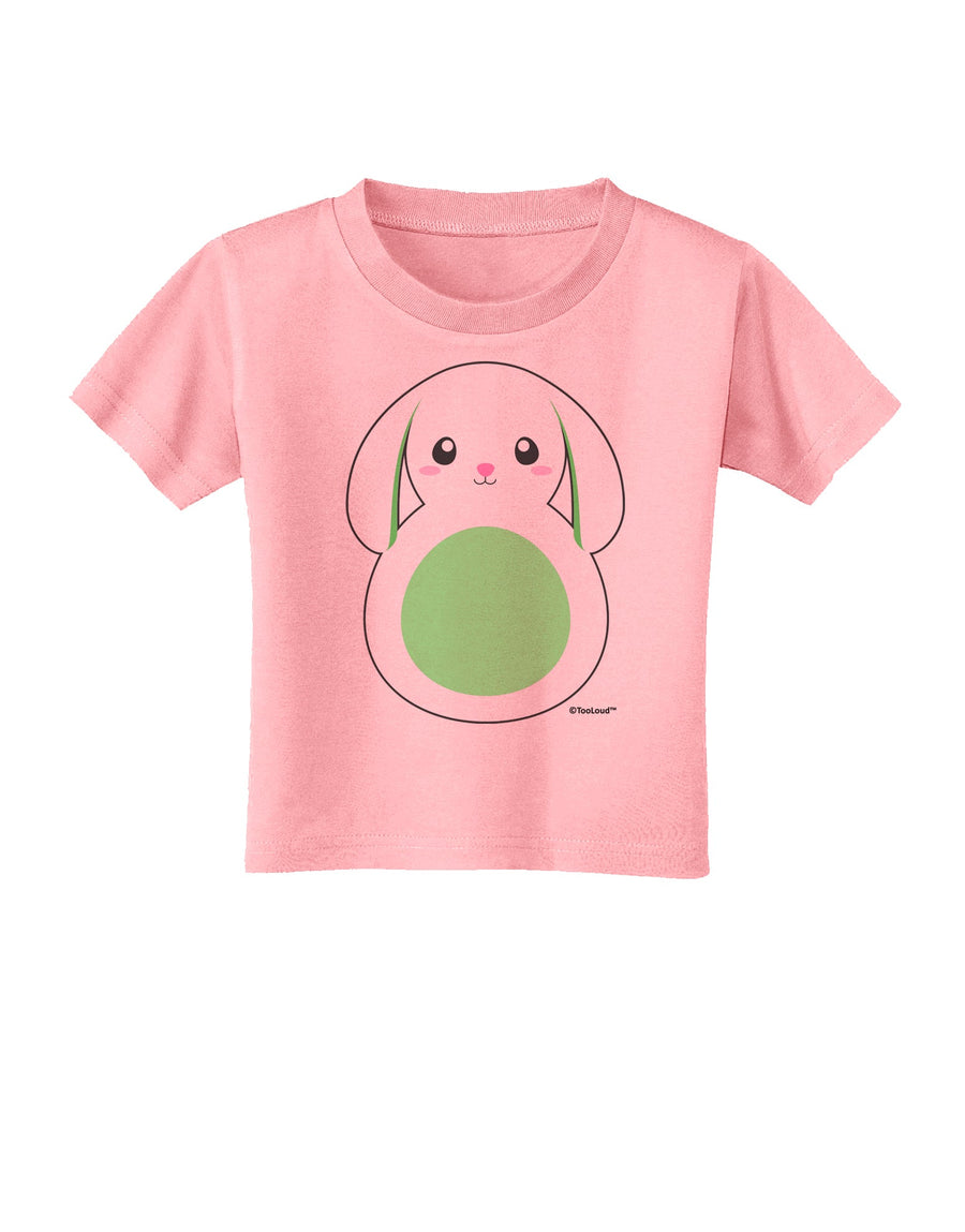 Cute Bunny with Floppy Ears - Green Toddler T-Shirt by TooLoud-Toddler T-Shirt-TooLoud-White-2T-Davson Sales