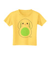 Cute Bunny with Floppy Ears - Green Toddler T-Shirt by TooLoud-Toddler T-Shirt-TooLoud-Yellow-2T-Davson Sales