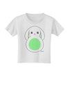 Cute Bunny with Floppy Ears - Green Toddler T-Shirt by TooLoud-Toddler T-Shirt-TooLoud-White-2T-Davson Sales