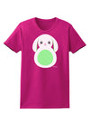 Cute Bunny with Floppy Ears - Green Womens Dark T-Shirt by TooLoud-Womens T-Shirt-TooLoud-Hot-Pink-Small-Davson Sales