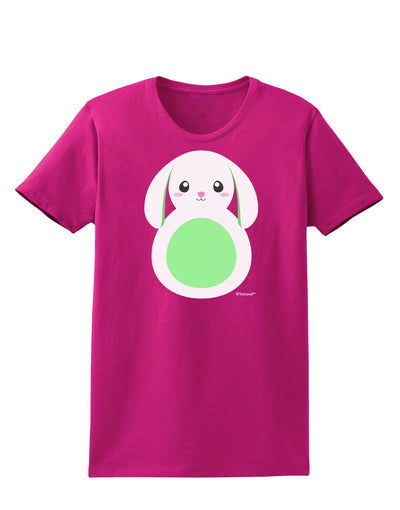 Cute Bunny with Floppy Ears - Green Womens Dark T-Shirt by TooLoud-Womens T-Shirt-TooLoud-Hot-Pink-Small-Davson Sales