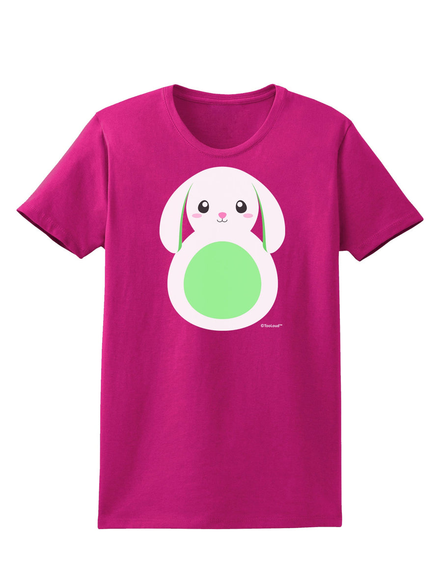 Cute Bunny with Floppy Ears - Green Womens Dark T-Shirt by TooLoud-Womens T-Shirt-TooLoud-Black-X-Small-Davson Sales