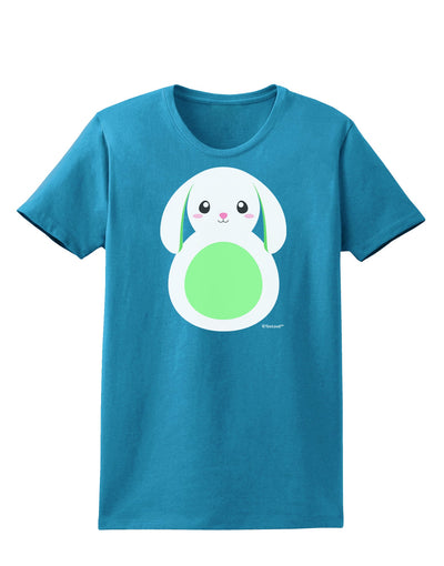 Cute Bunny with Floppy Ears - Green Womens Dark T-Shirt by TooLoud-Womens T-Shirt-TooLoud-Turquoise-X-Small-Davson Sales