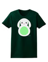 Cute Bunny with Floppy Ears - Green Womens Dark T-Shirt by TooLoud-Womens T-Shirt-TooLoud-Forest-Green-Small-Davson Sales