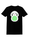 Cute Bunny with Floppy Ears - Green Womens Dark T-Shirt by TooLoud-Womens T-Shirt-TooLoud-Black-X-Small-Davson Sales