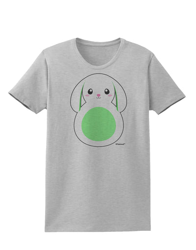 Cute Bunny with Floppy Ears - Green Womens T-Shirt by TooLoud-Womens T-Shirt-TooLoud-AshGray-X-Small-Davson Sales