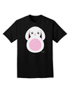 Cute Bunny with Floppy Ears - Pink Adult Dark T-Shirt by TooLoud-Mens T-Shirt-TooLoud-Black-Small-Davson Sales