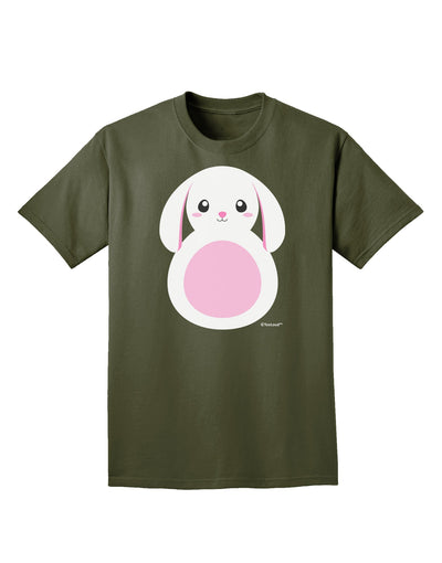 Cute Bunny with Floppy Ears - Pink Adult Dark T-Shirt by TooLoud-Mens T-Shirt-TooLoud-Military-Green-Small-Davson Sales