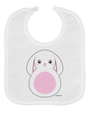 Cute Bunny with Floppy Ears - Pink Baby Bib by TooLoud