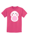 Cute Bunny with Floppy Ears - Pink Childrens Dark T-Shirt by TooLoud-Childrens T-Shirt-TooLoud-Sangria-X-Small-Davson Sales