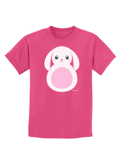 Cute Bunny with Floppy Ears - Pink Childrens Dark T-Shirt by TooLoud-Childrens T-Shirt-TooLoud-Sangria-X-Small-Davson Sales