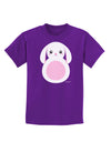 Cute Bunny with Floppy Ears - Pink Childrens Dark T-Shirt by TooLoud-Childrens T-Shirt-TooLoud-Purple-X-Small-Davson Sales