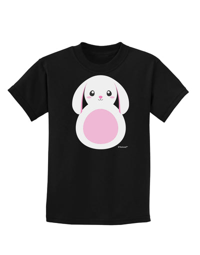 Cute Bunny with Floppy Ears - Pink Childrens Dark T-Shirt by TooLoud-Childrens T-Shirt-TooLoud-Black-X-Small-Davson Sales