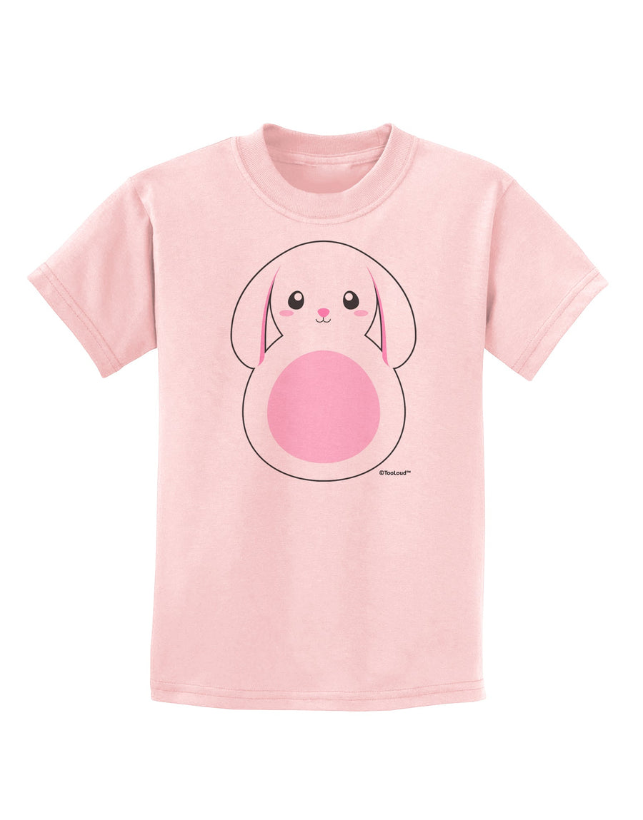 Cute Bunny with Floppy Ears - Pink Childrens T-Shirt by TooLoud-Childrens T-Shirt-TooLoud-White-X-Small-Davson Sales