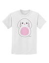 Cute Bunny with Floppy Ears - Pink Childrens T-Shirt by TooLoud-Childrens T-Shirt-TooLoud-White-X-Small-Davson Sales